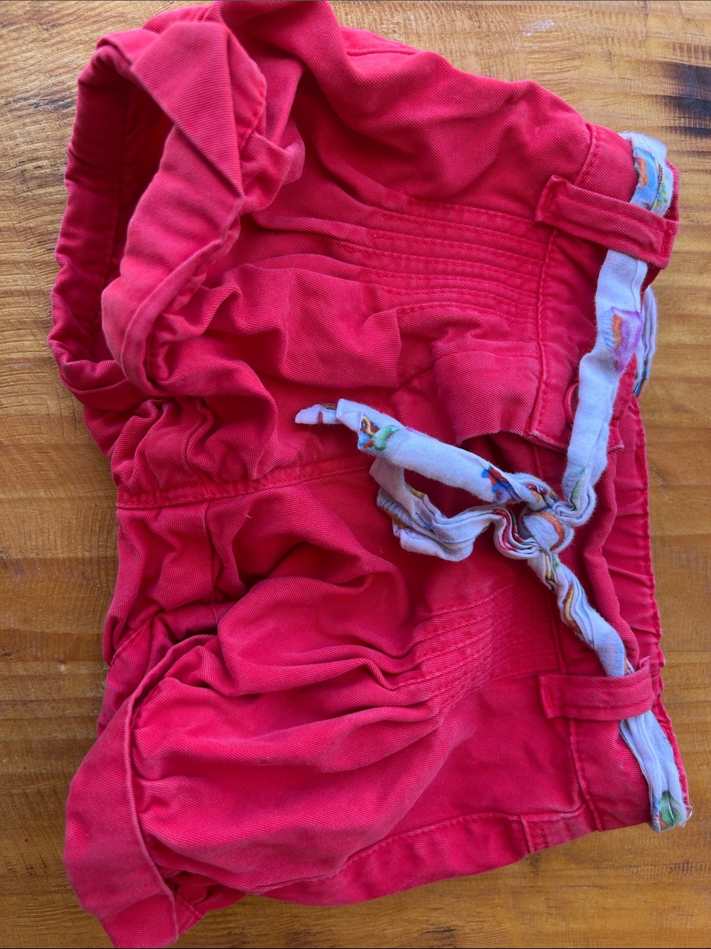 Gucci Bright Pink Ruffle Diaper Cover with Decorative Tie